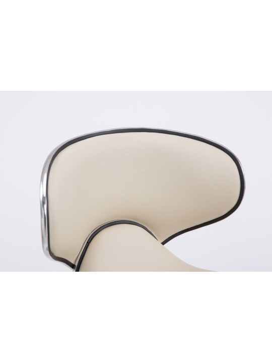 Sada 2 barových stoličiek Las Vegas V2 umelá koža chróm, krémová