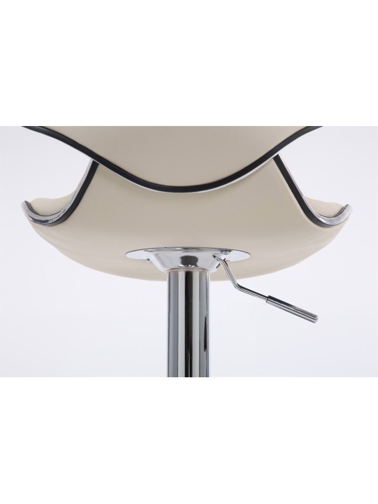 Sada 2 barových stoličiek Las Vegas V2 umelá koža chróm, krémová