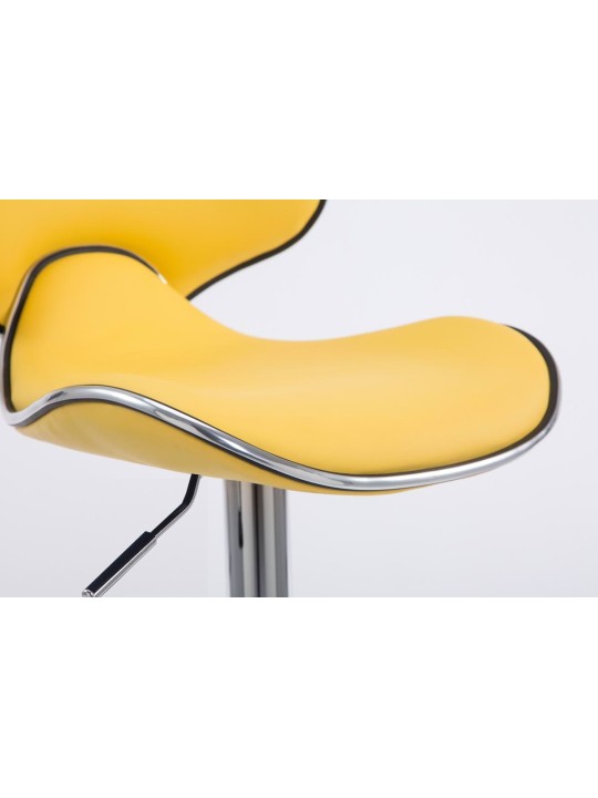 Sada 2 barových stoličiek Las Vegas V2 umelá koža chróm, žltá