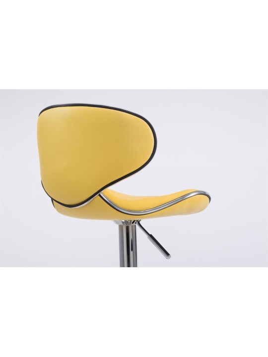 Sada 2 barových stoličiek Las Vegas V2 umelá koža chróm, žltá