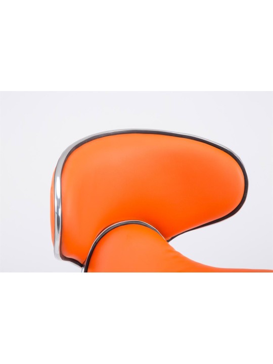 Sada 2 barových stoličiek Las Vegas V2 umelá koža chróm, oranžová