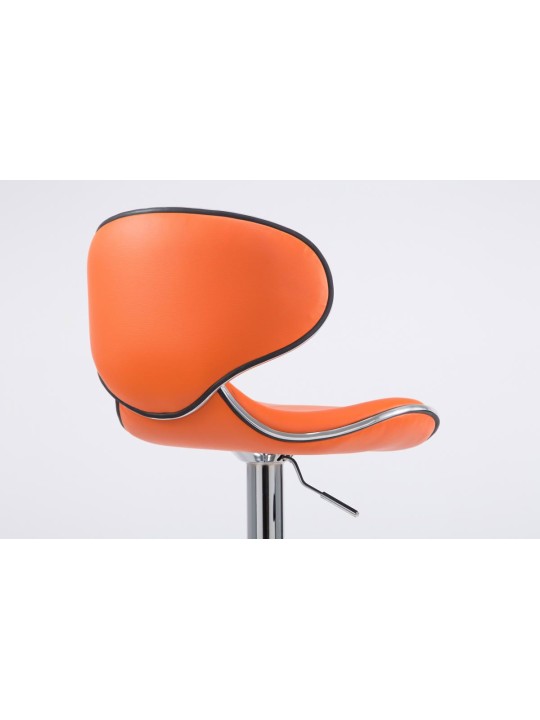 Sada 2 barových stoličiek Las Vegas V2 umelá koža chróm, oranžová