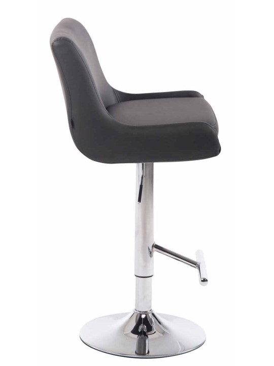 Sada 2 barových stoličiek Club Faux Leather Chrome, sivá