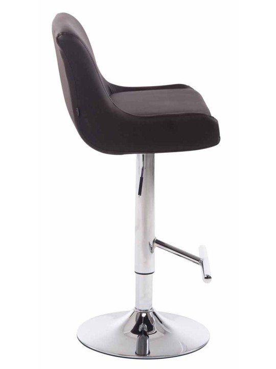 Sada 2 barových stoličiek Club Faux Leather Chrome, hnedá