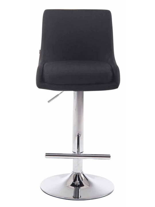Sada 2 barových stoličiek Club Fabric Chrome, čierna