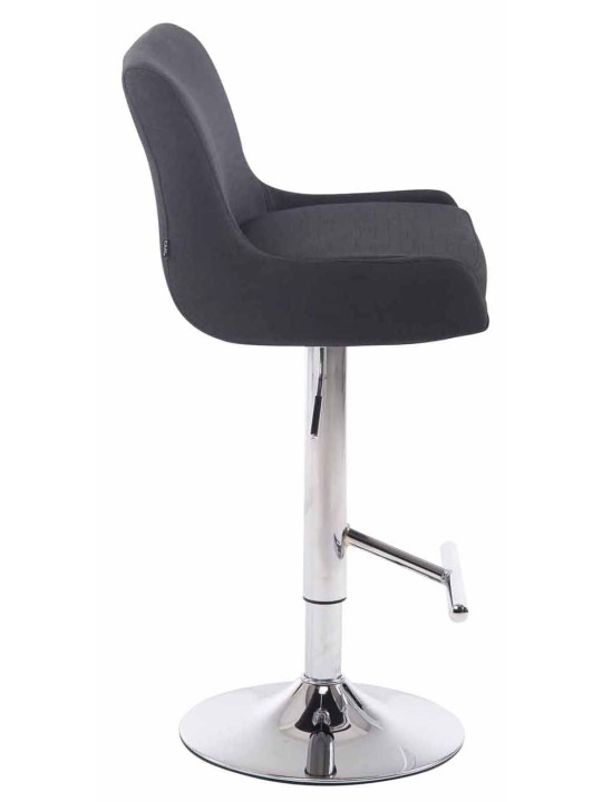 Sada 2 barových stoličiek Club Fabric Chrome, čierna