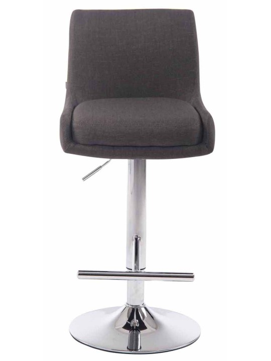 Sada 2 barových stoličiek Club Fabric Chrome, tmavosivá