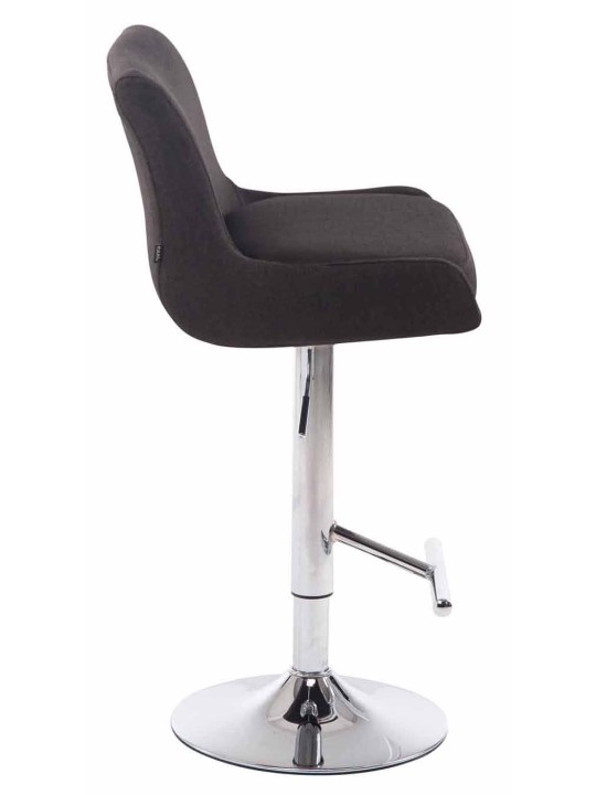 Sada 2 barových stoličiek Club Fabric Chrome, tmavosivá