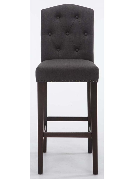 Sada 2 barových stoličiek Louise látka starožitná, tmavosivá