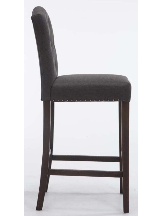 Sada 2 barových stoličiek Louise látka starožitná, tmavosivá