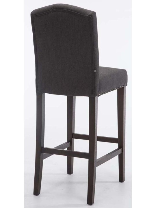 Sada 2 barových stoličiek Louise látka starožitná, tmavosivá