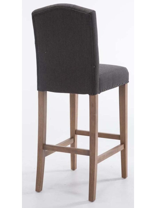 Sada 2 barových stoličiek Louise látka starožitná-svetlá, tmavosivá