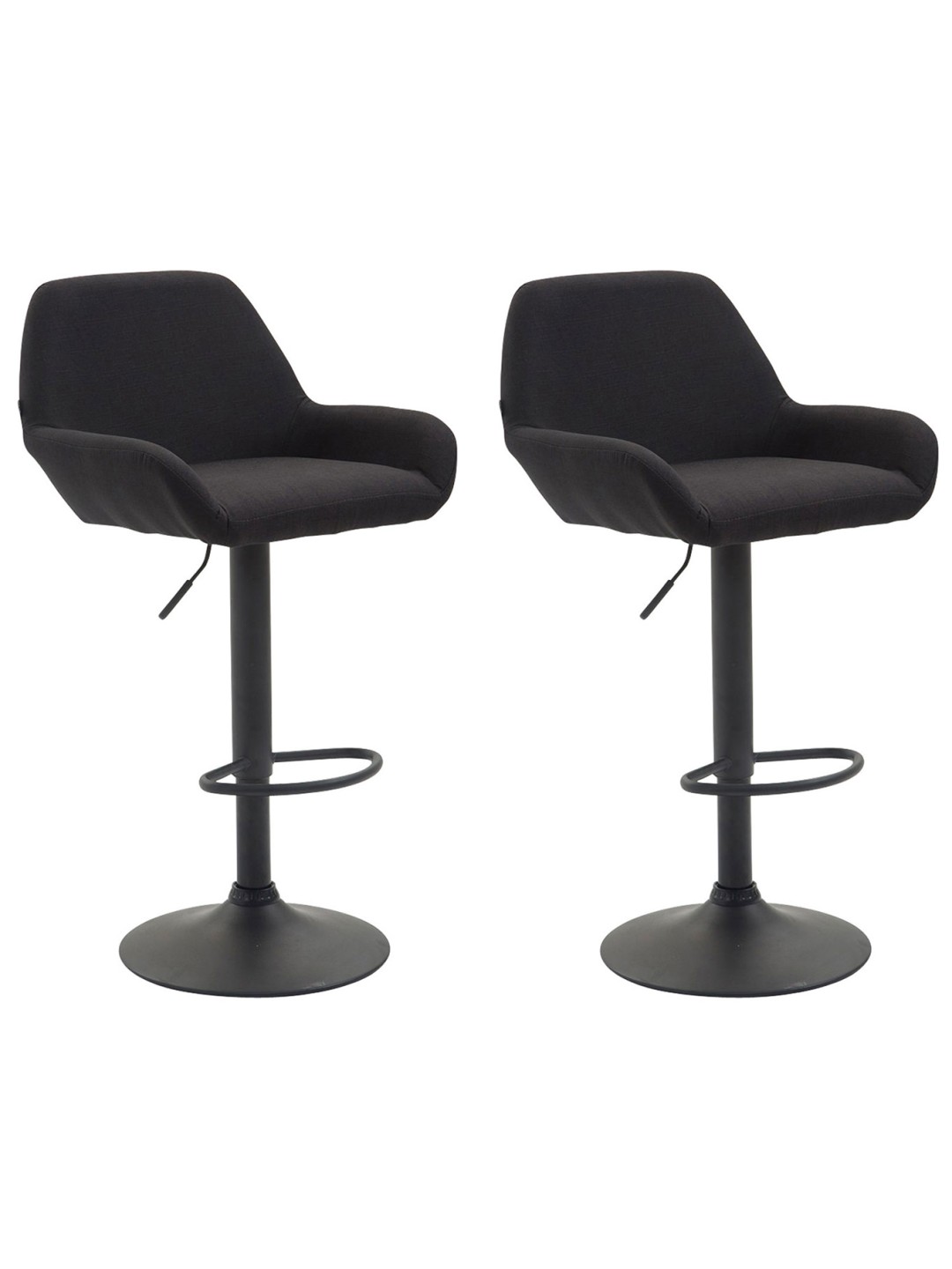 Sada 2 barových stoličiek Braga látka, čierna