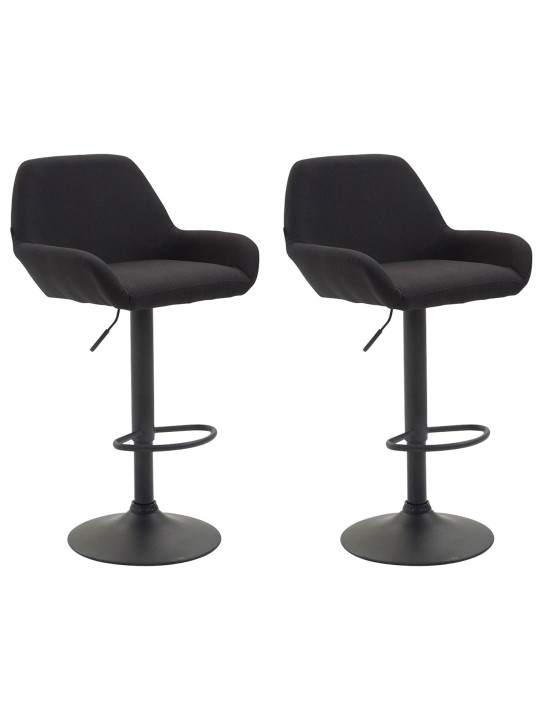 Sada 2 barových stoličiek Braga látka, čierna
