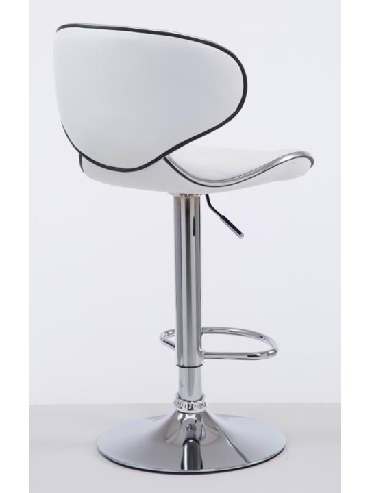 Sada 2 barových stoličiek Las Vegas V2 umelá koža chróm, biela