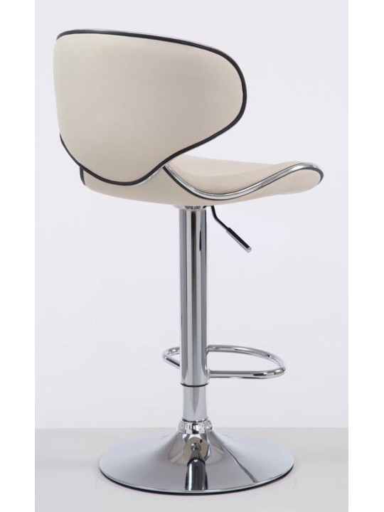 Sada 2 barových stoličiek Las Vegas V2 umelá koža chróm, krémová