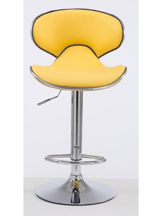 Sada 2 barových stoličiek Las Vegas V2 umelá koža chróm, žltá