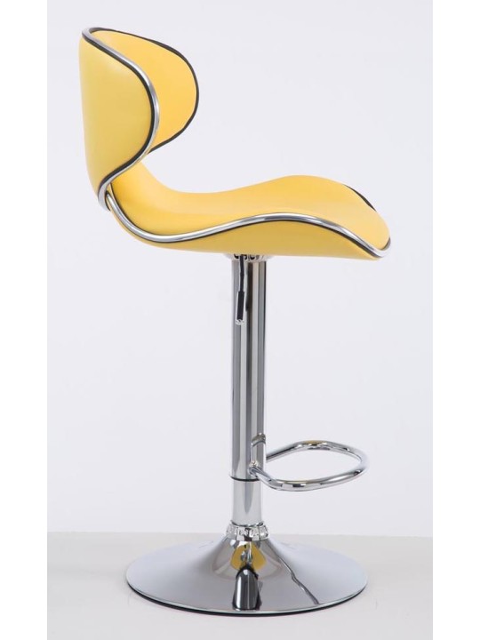 Sada 2 barových stoličiek Las Vegas V2 umelá koža chróm, žltá