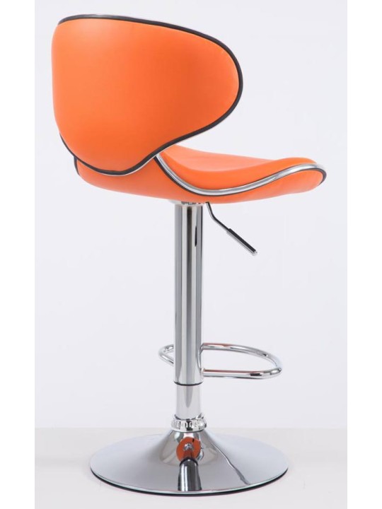 Sada 2 barových stoličiek Las Vegas V2 umelá koža chróm, oranžová