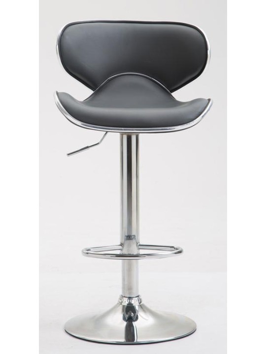 Sada 2 barových stoličiek Las Vegas V2 umelá koža chróm, sivá