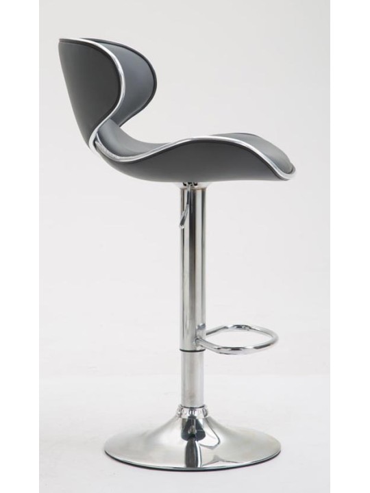 Sada 2 barových stoličiek Las Vegas V2 umelá koža chróm, sivá