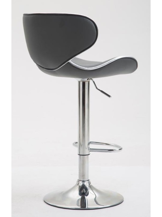 Sada 2 barových stoličiek Las Vegas V2 umelá koža chróm, sivá