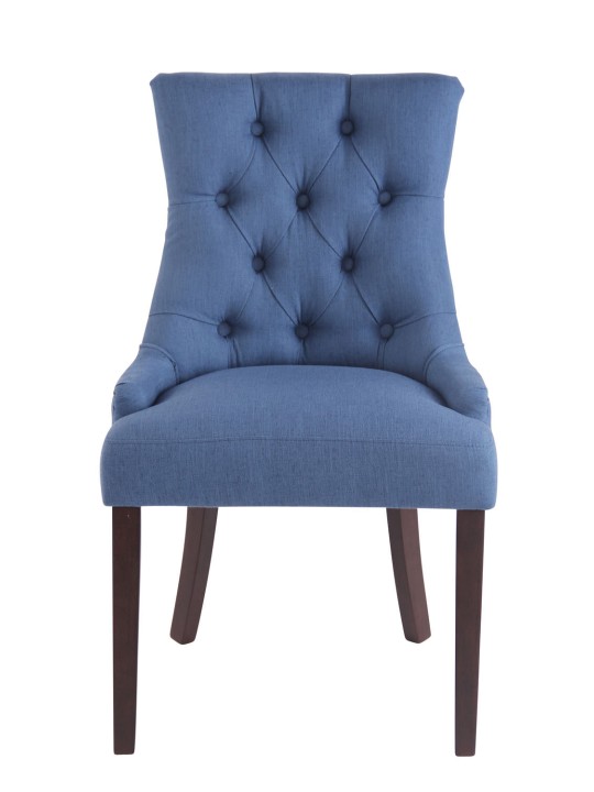 Jedálenská stolička Aberdeen látka starožitná, modrá