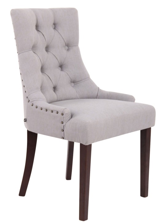 Jedálenská stolička Aberdeen látka starožitná, sivá