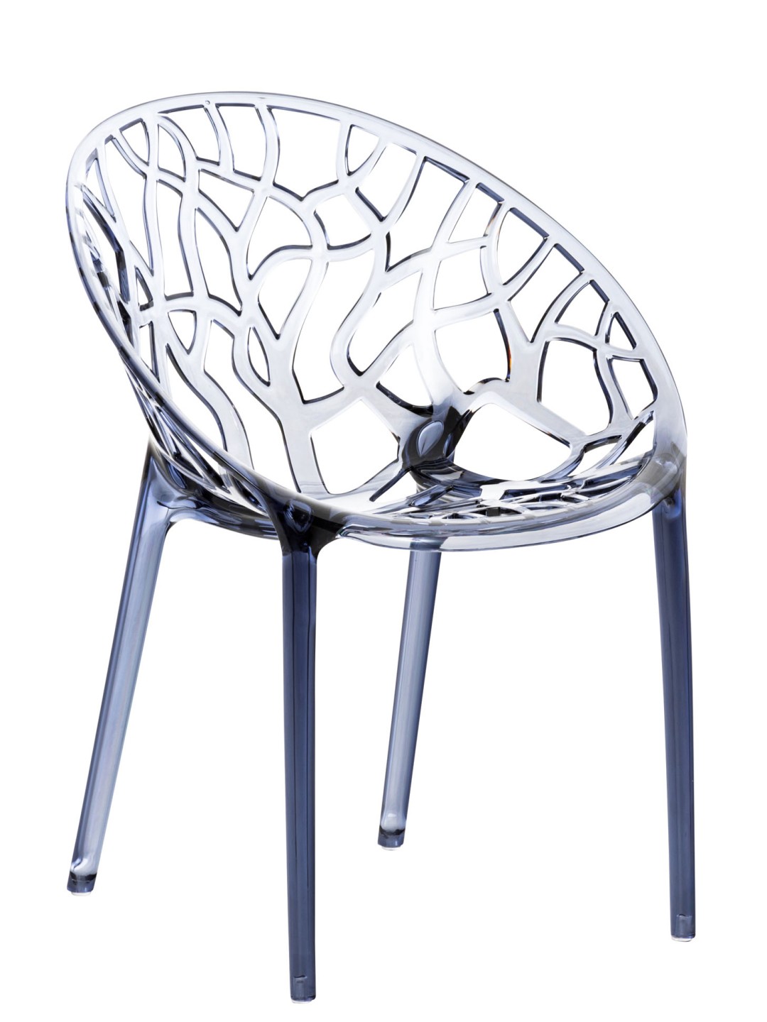 Stohovacia stolička CRYSTAL, sivá