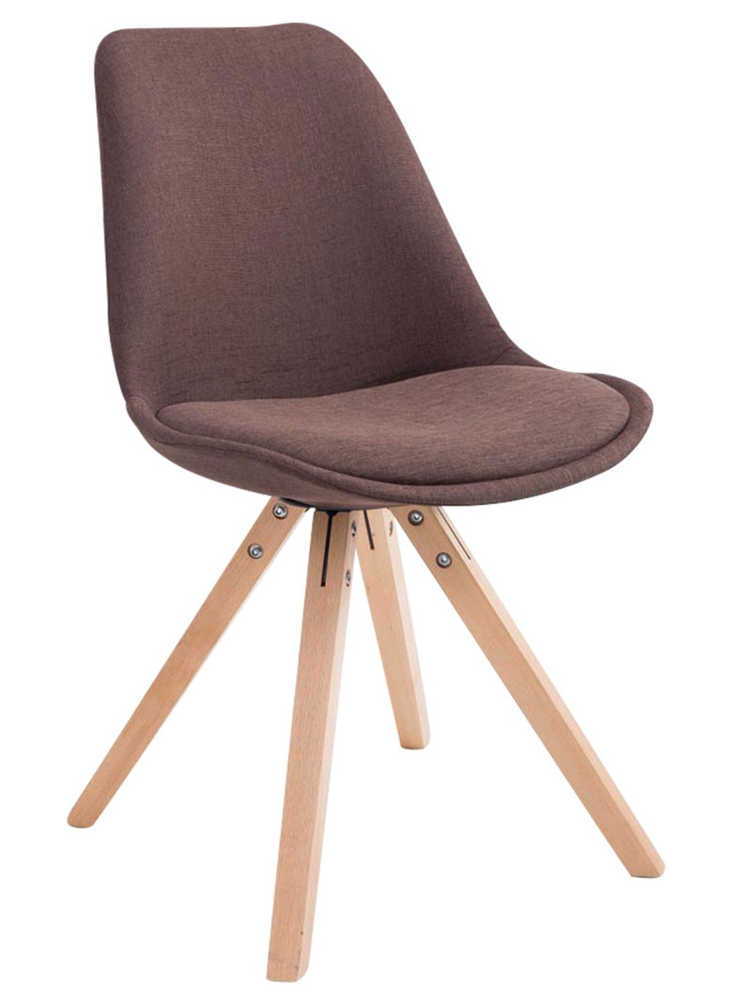 Stolička pre návštevy Toulouse látka Natura Square, hnedá