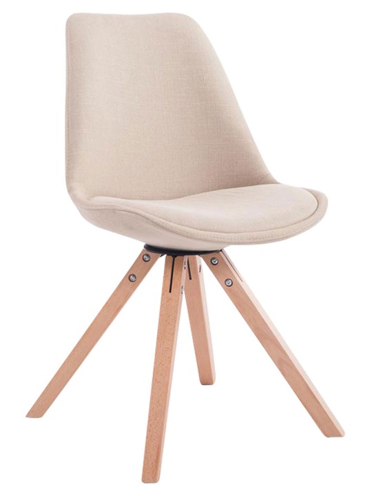 Stolička pre návštevy Toulouse látka Natura Square, krémová