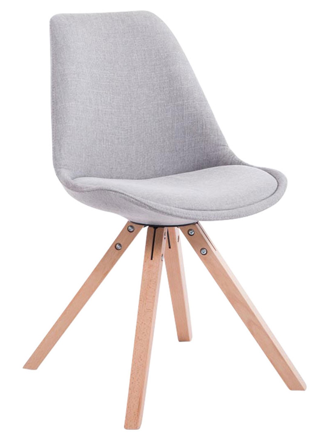 Stolička pre návštevy Toulouse látka Natura Square, sivá