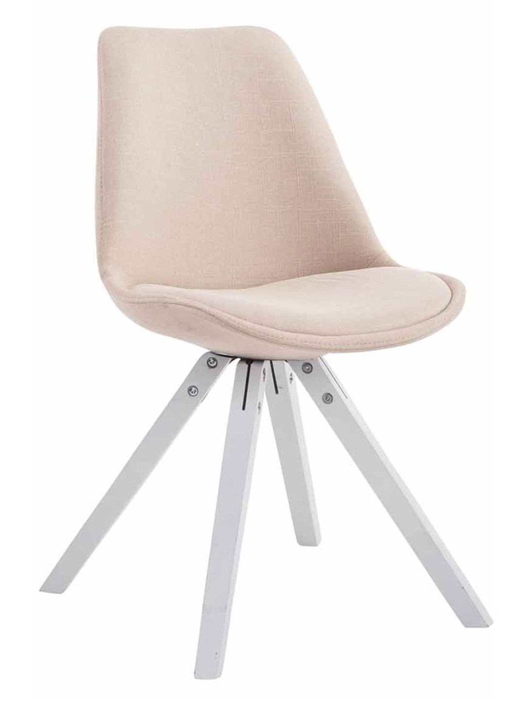Stolička pre návštevy Toulouse fabric Square, krémová