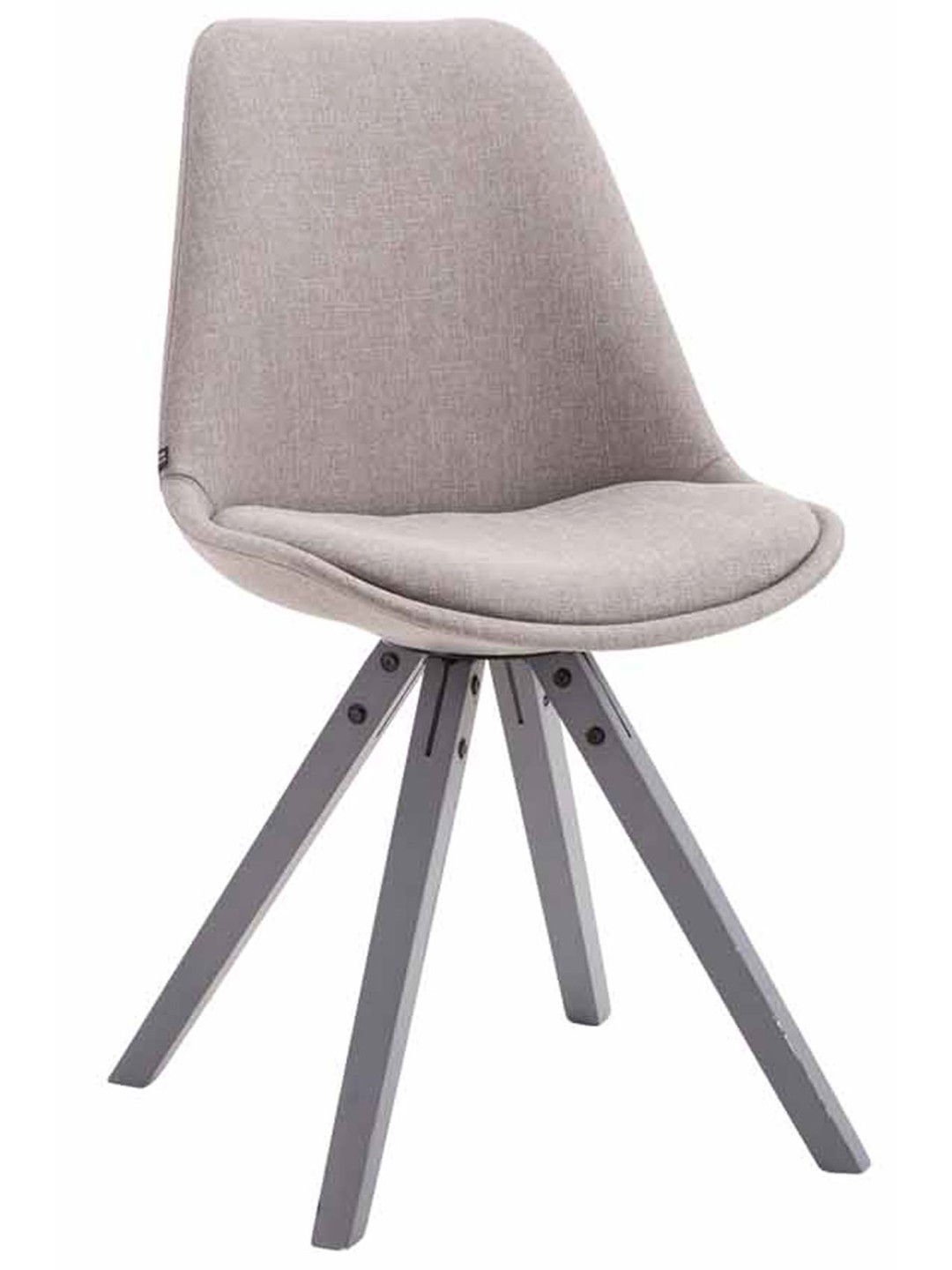 Stolička pre návštevy Toulouse fabric Square, sivá