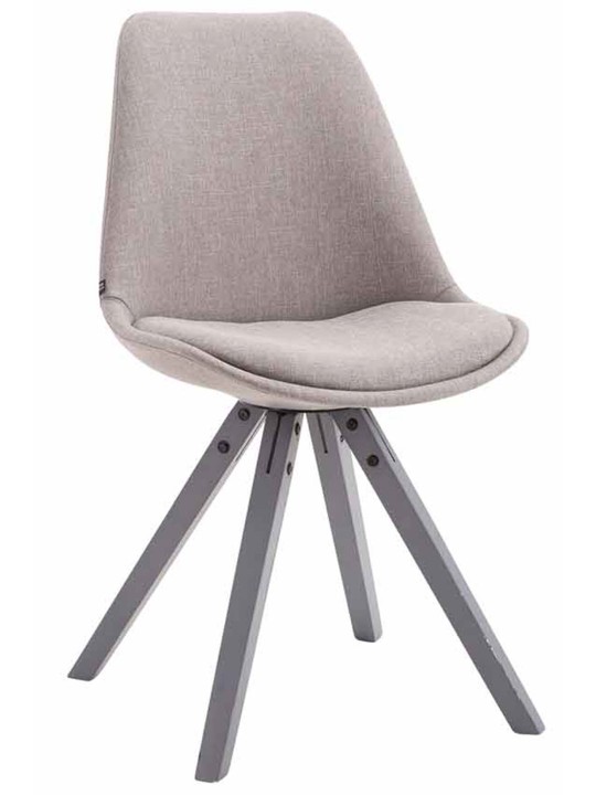 Stolička pre návštevy Toulouse fabric Square, sivá