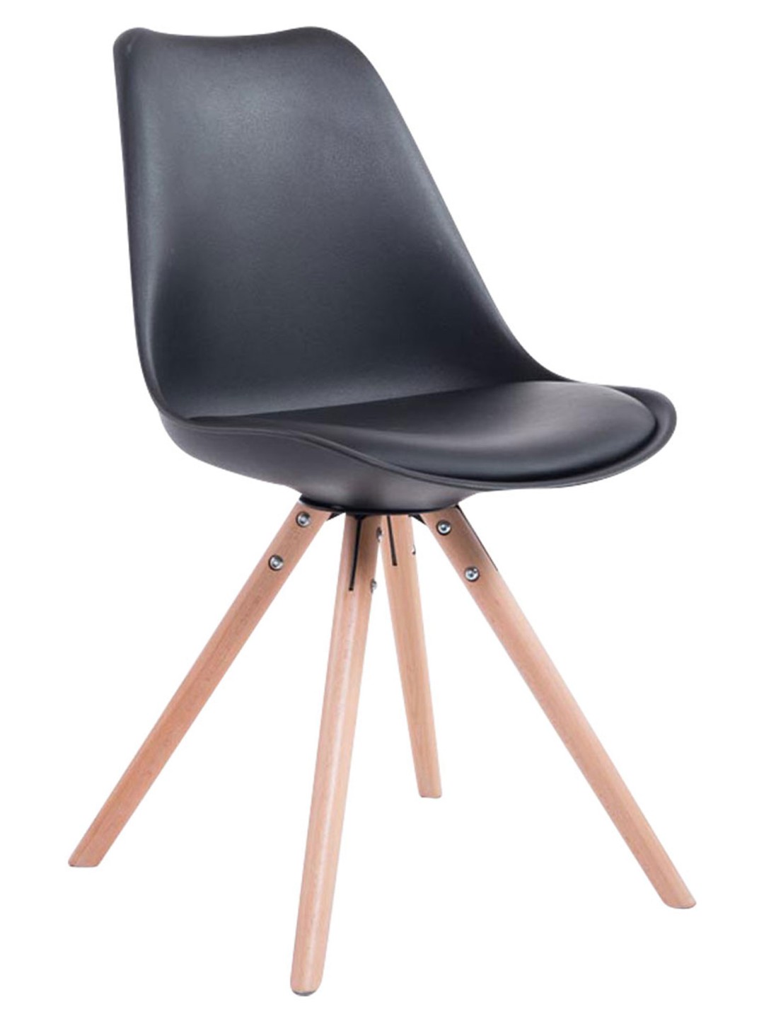 Okrúhle kreslo pre návštevníkov Toulouse Natura, čierna