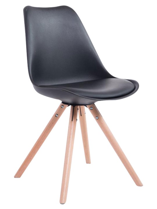 Okrúhle kreslo pre návštevníkov Toulouse Natura, čierna