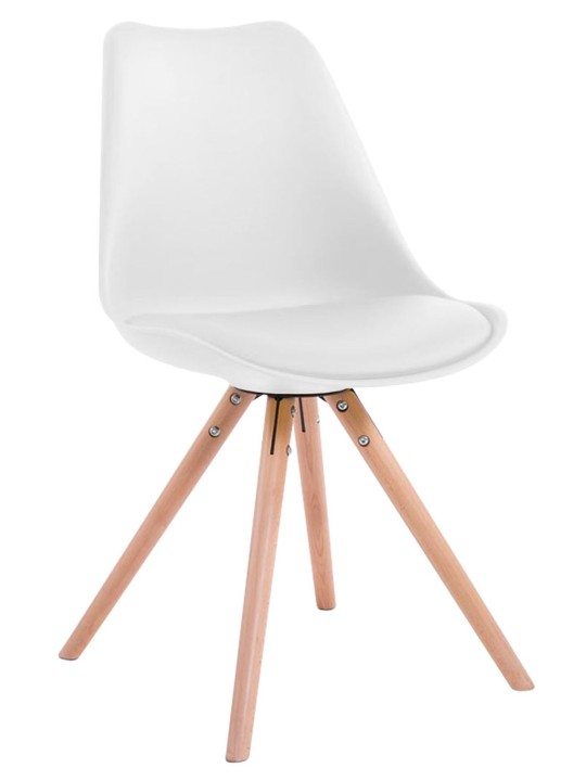 Okrúhle kreslo pre návštevníkov Toulouse Natura, biela