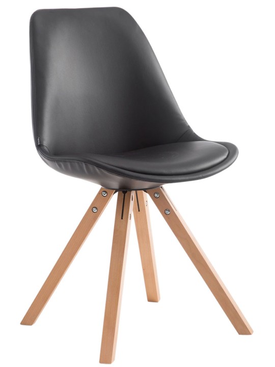 Návštevnícke kreslo Laval Natura Square, čierna