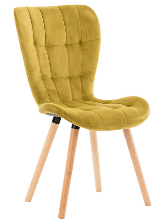Stolička Elda velvet, žltá Stolička Elda velvet, žltá