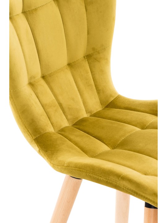 Stolička Elda velvet, žltá Stolička Elda velvet, žltá