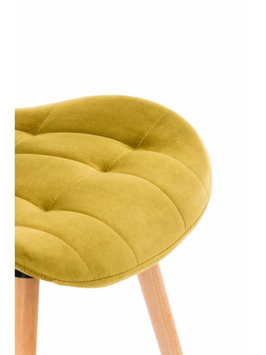 Stolička Elda velvet, žltá Stolička Elda velvet, žltá