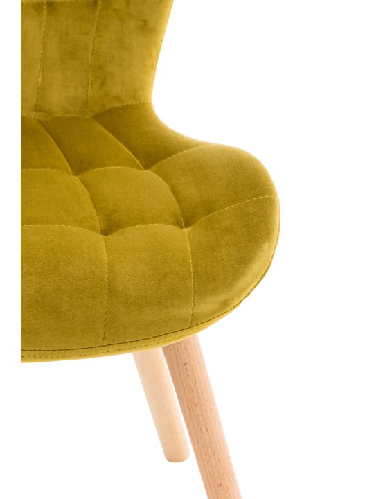Stolička Elda velvet, žltá Stolička Elda velvet, žltá