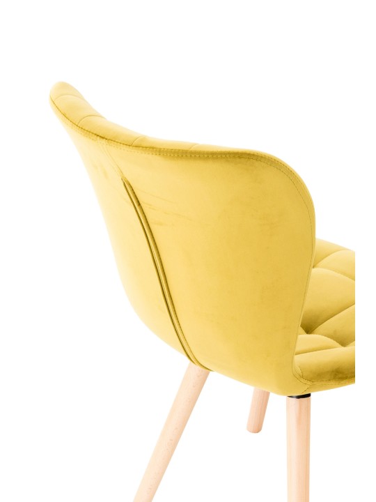 Stolička Elda velvet, žltá Stolička Elda velvet, žltá