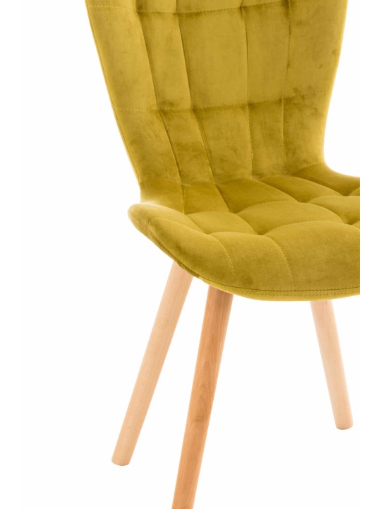 Stolička Elda velvet, žltá Stolička Elda velvet, žltá