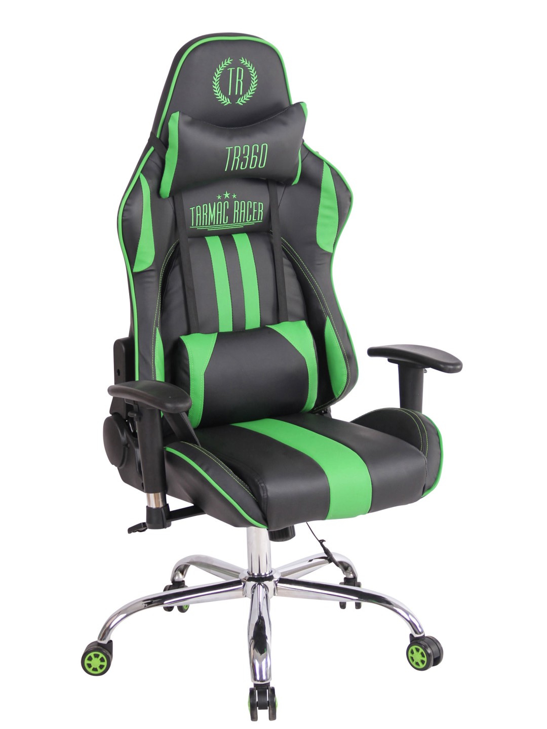 Kancelárske kreslo Limit XM z umelej kože, čierna/zelená