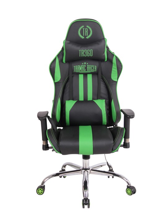 Kancelárske kreslo Limit XM z umelej kože, čierna/zelená