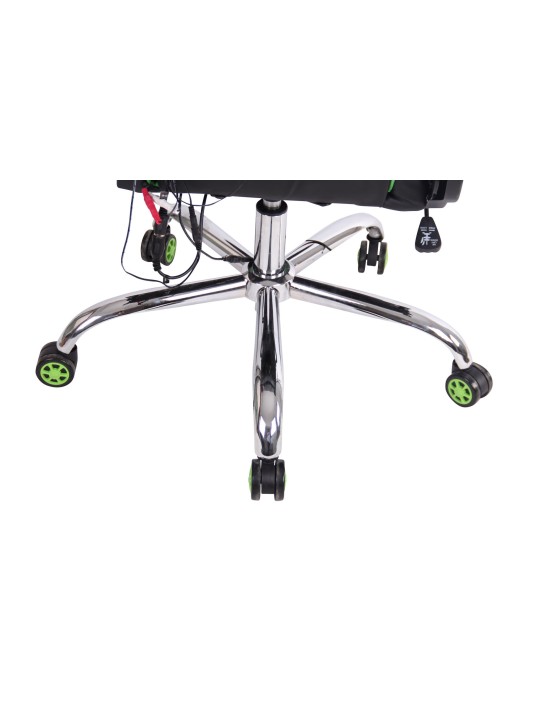 Kancelárske kreslo Limit XM z umelej kože, čierna/zelená