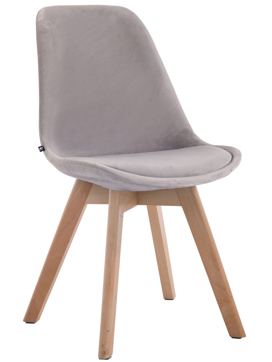 Návštevnícke kreslo Borneo V2 velvet natural, sivá