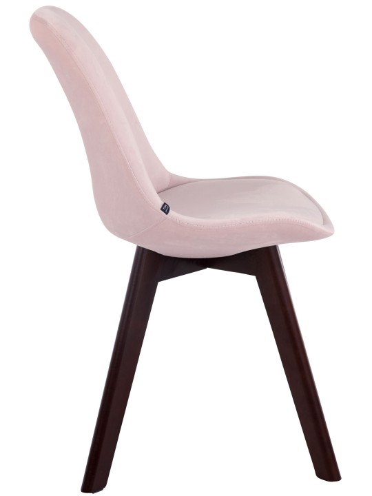Stolička pre návštevy Borneo V2 zamatový orech, ružová